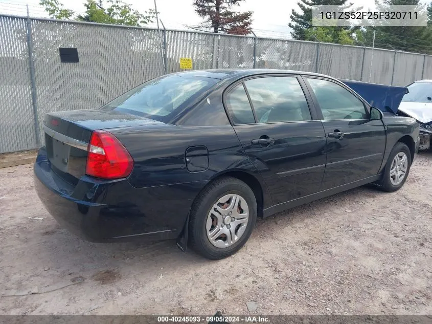 2005 Chevrolet Malibu VIN: 1G1ZS52F25F320711 Lot: 40245093