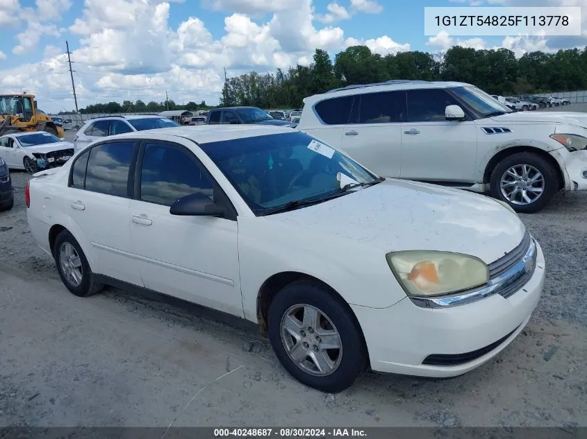 2005 Chevrolet Malibu Ls VIN: 1G1ZT54825F113778 Lot: 40248687