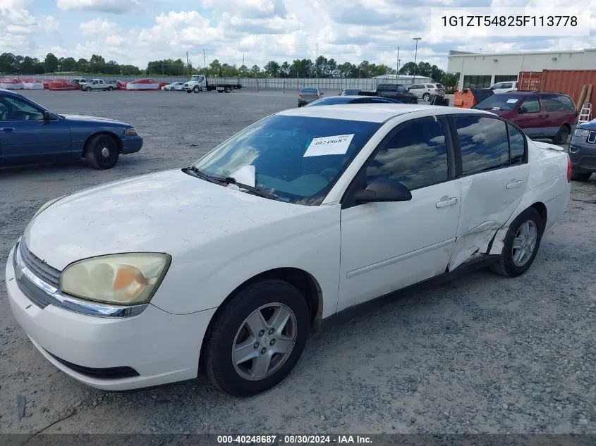 2005 Chevrolet Malibu Ls VIN: 1G1ZT54825F113778 Lot: 40248687