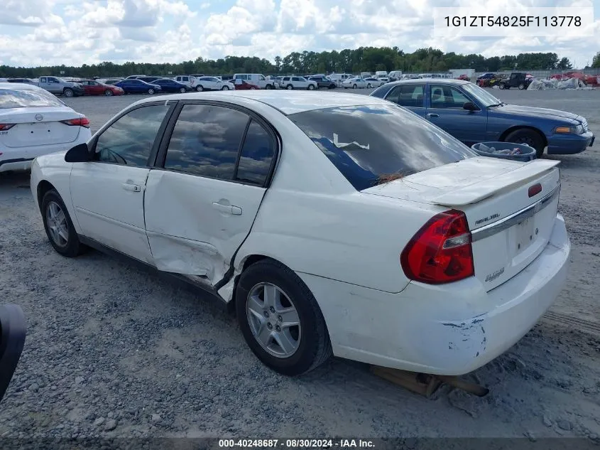 2005 Chevrolet Malibu Ls VIN: 1G1ZT54825F113778 Lot: 40248687