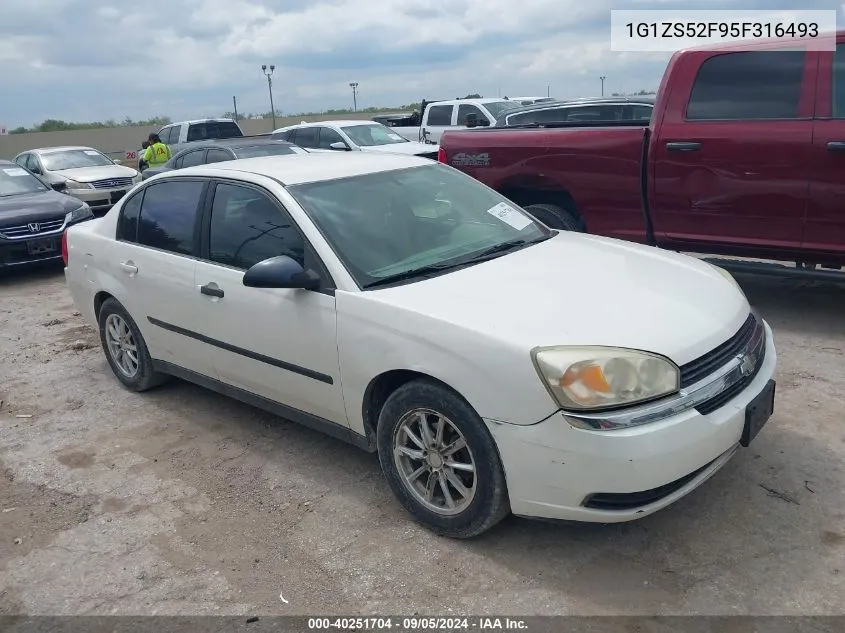 2005 Chevrolet Malibu VIN: 1G1ZS52F95F316493 Lot: 40251704