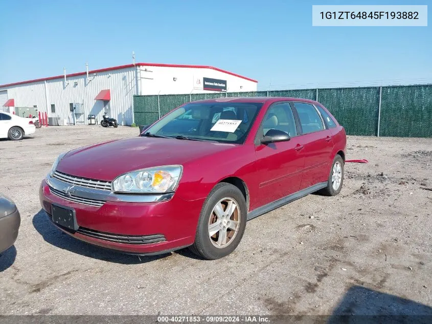 2005 Chevrolet Malibu Maxx Ls VIN: 1G1ZT64845F193882 Lot: 40271853