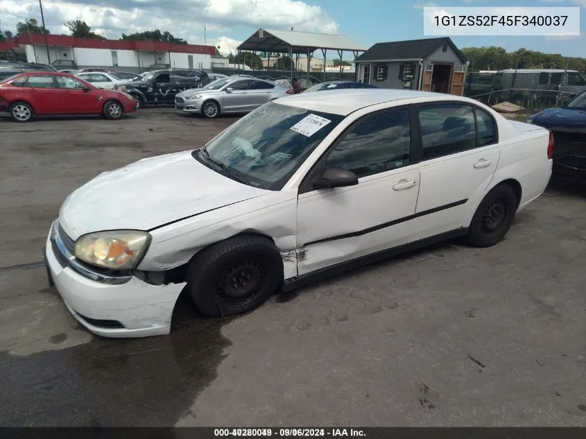 2005 Chevrolet Malibu VIN: 1G1ZS52F45F340037 Lot: 40280049