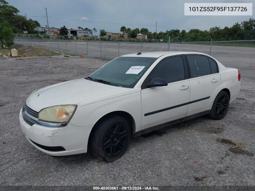 2005 Chevrolet Malibu VIN: 1G1ZS52F95F137726 Lot: 40303861