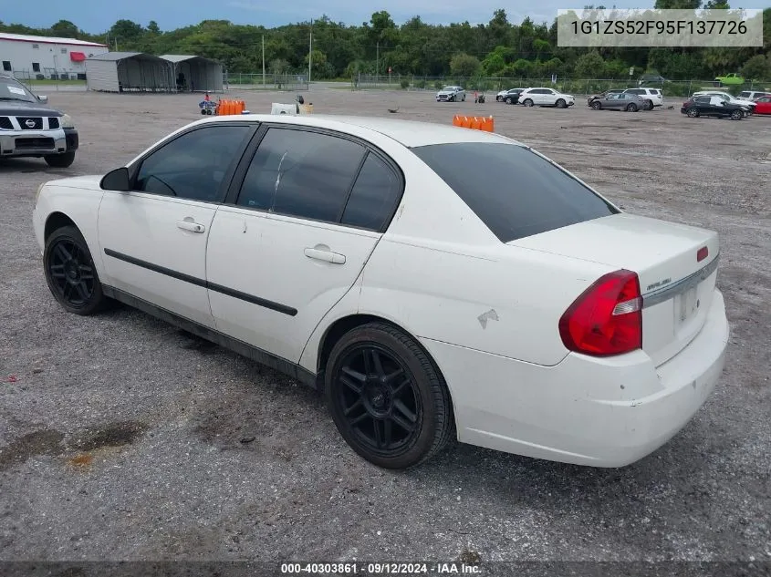 2005 Chevrolet Malibu VIN: 1G1ZS52F95F137726 Lot: 40303861