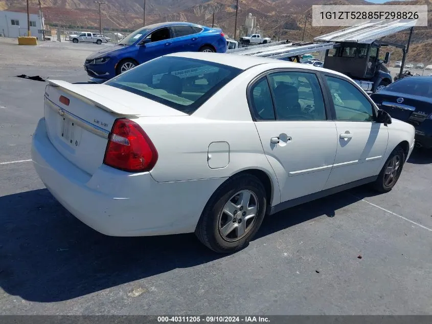 2005 Chevrolet Malibu Ls VIN: 1G1ZT52885F298826 Lot: 40311205