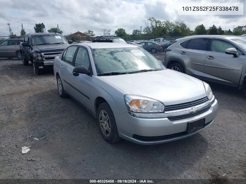 2005 Chevrolet Malibu VIN: 1G1ZS52F25F338478 Lot: 40325458