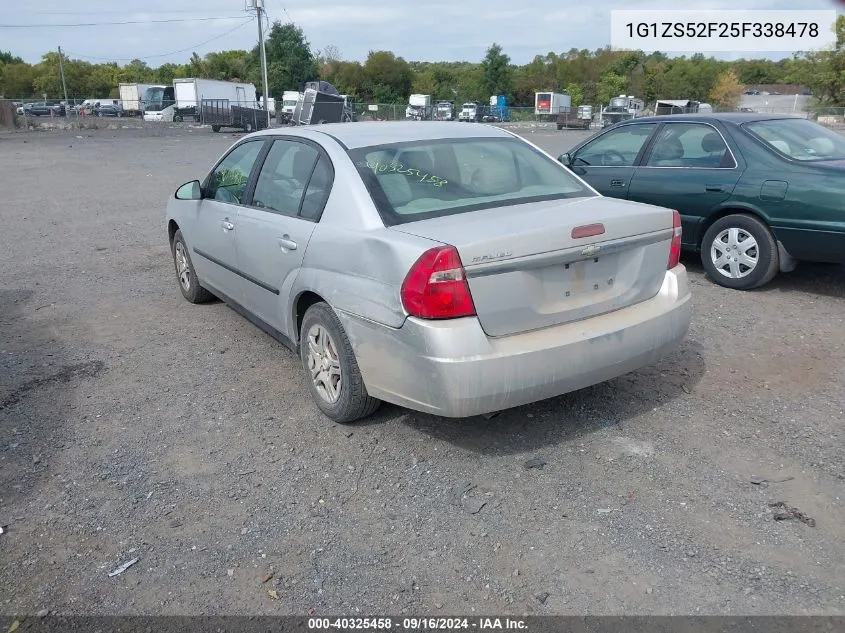 1G1ZS52F25F338478 2005 Chevrolet Malibu