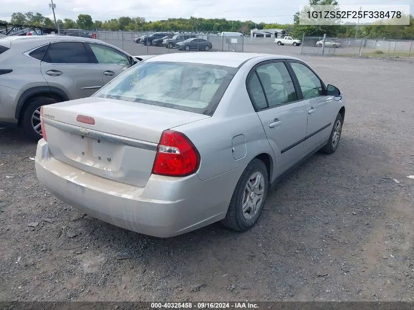 1G1ZS52F25F338478 2005 Chevrolet Malibu