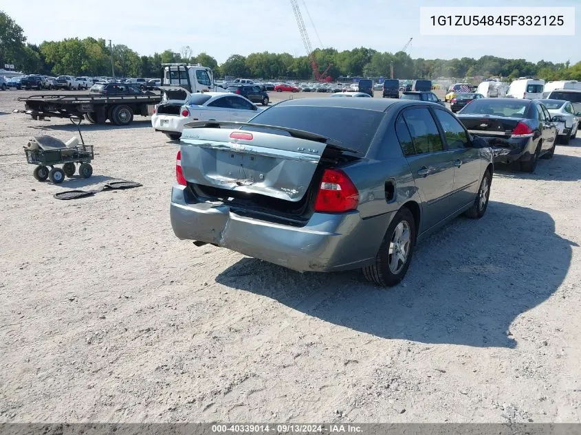 2005 Chevrolet Malibu Lt VIN: 1G1ZU54845F332125 Lot: 40339014