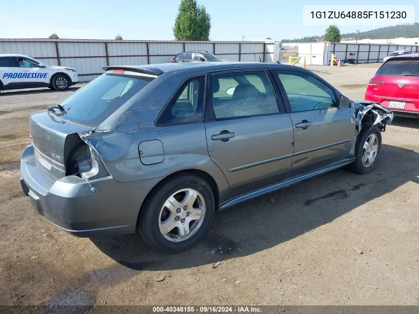 2005 Chevrolet Malibu Maxx Lt VIN: 1G1ZU64885F151230 Lot: 40348155