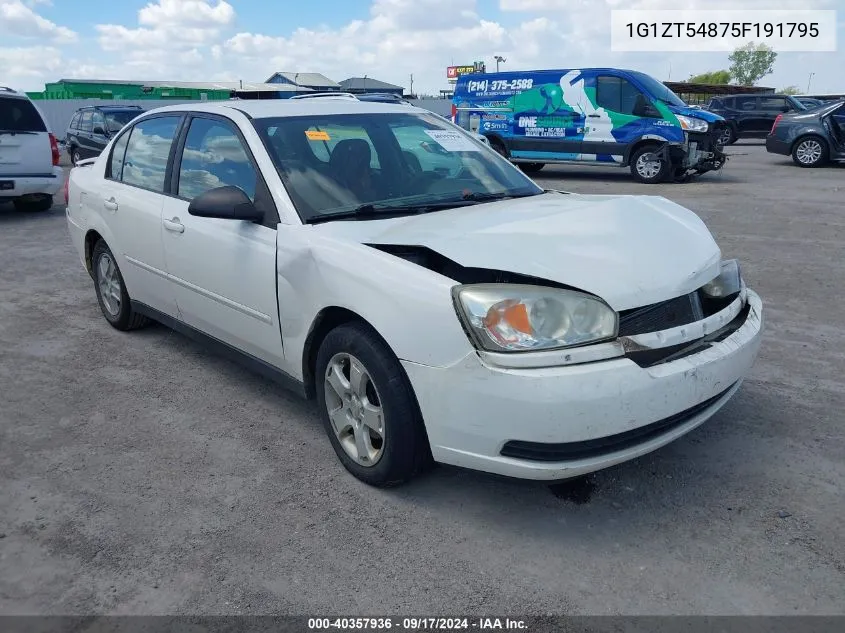 2005 Chevrolet Malibu Ls VIN: 1G1ZT54875F191795 Lot: 40357936