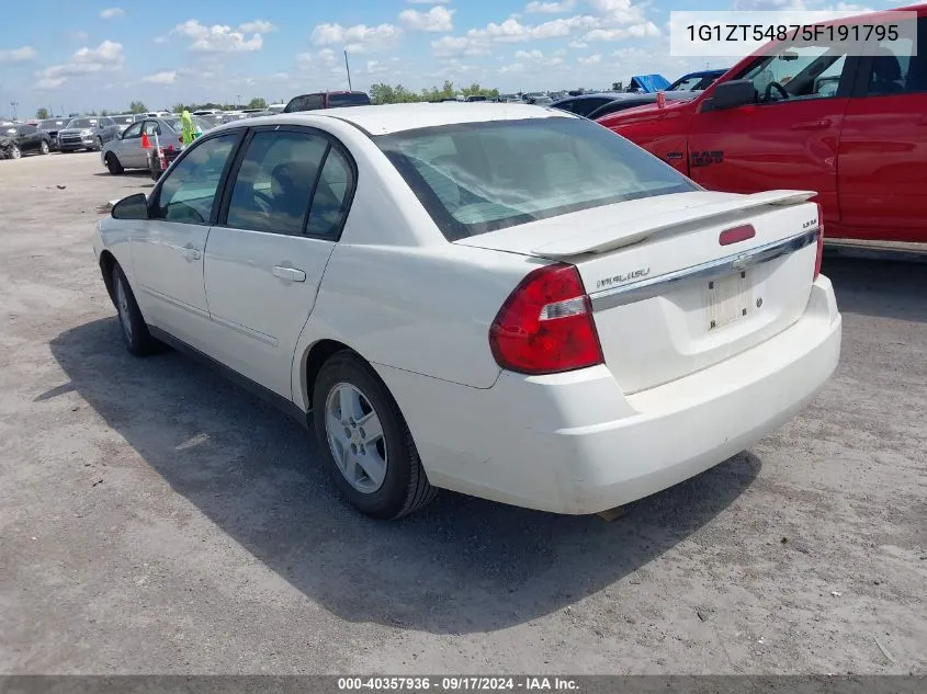 2005 Chevrolet Malibu Ls VIN: 1G1ZT54875F191795 Lot: 40357936