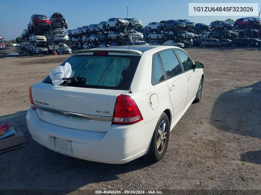 2005 Chevrolet Malibu Maxx Lt VIN: 1G1ZU64845F323026 Lot: 40468205