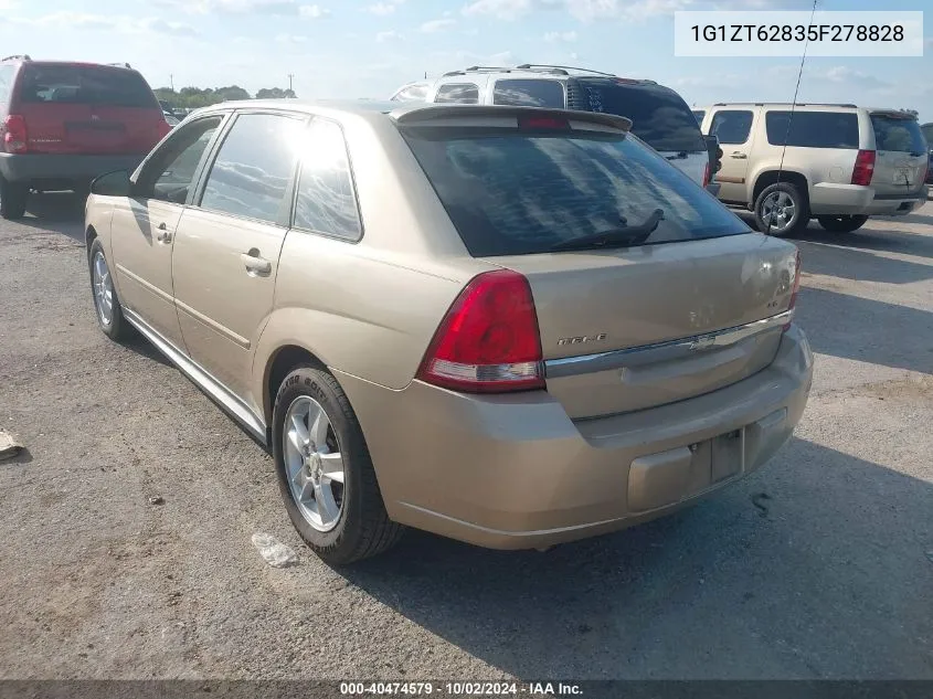 2005 Chevrolet Malibu Maxx Ls VIN: 1G1ZT62835F278828 Lot: 40474579