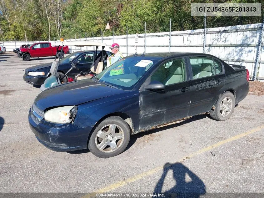 2005 Chevrolet Malibu Lt VIN: 1G1ZU54865F201343 Lot: 40494617