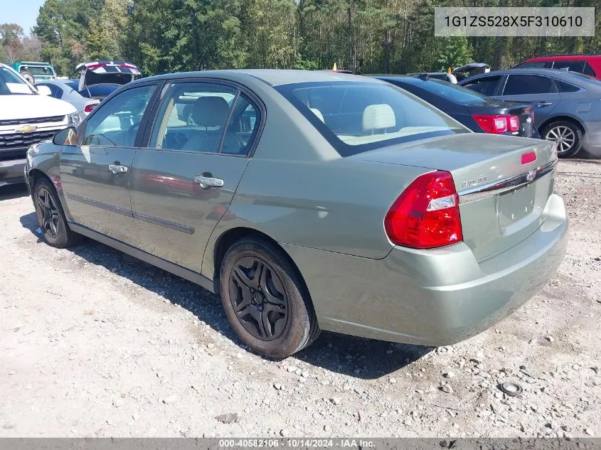 2005 Chevrolet Malibu VIN: 1G1ZS528X5F310610 Lot: 40582106