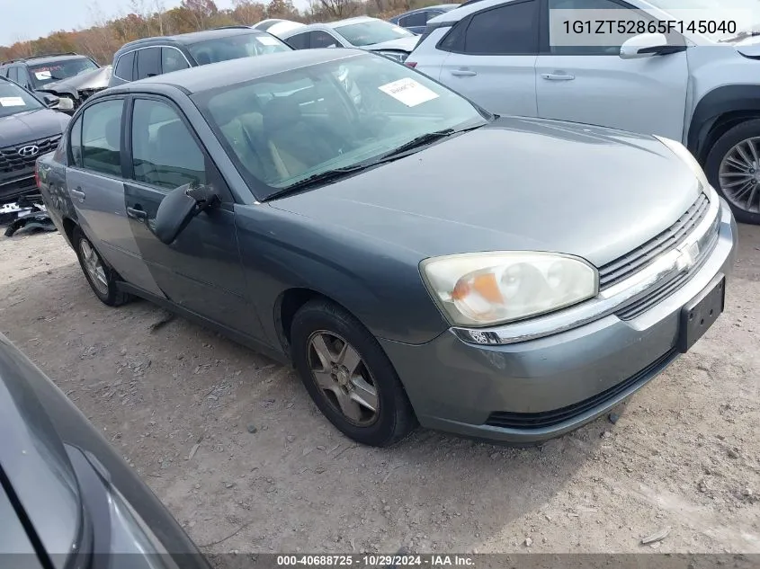 2005 Chevrolet Malibu Ls VIN: 1G1ZT52865F145040 Lot: 40688725