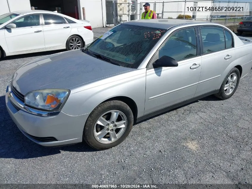 2005 Chevrolet Malibu Ls VIN: 1G1ZT54865F209221 Lot: 40697965