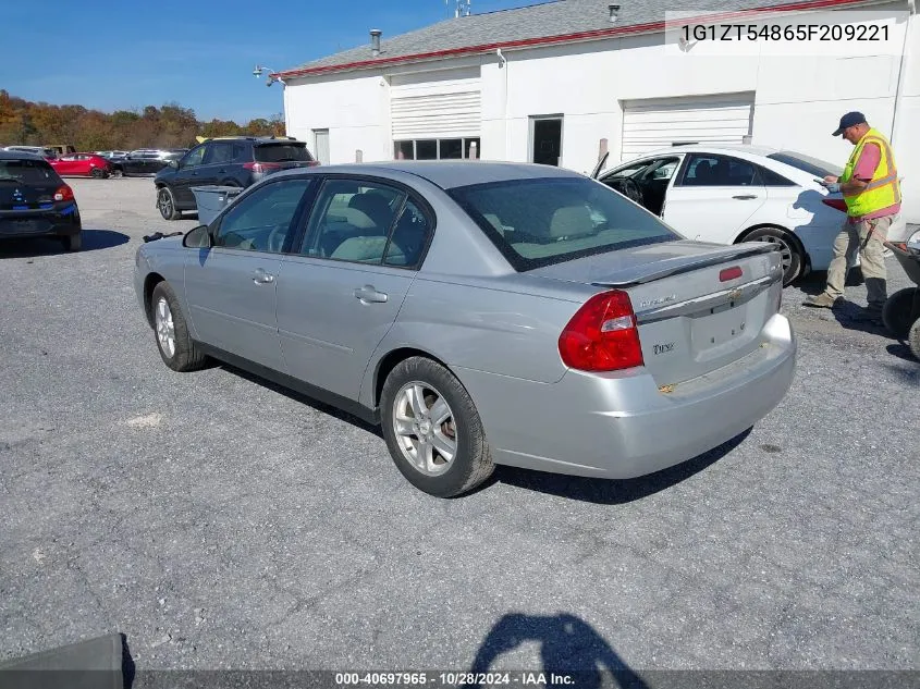 2005 Chevrolet Malibu Ls VIN: 1G1ZT54865F209221 Lot: 40697965