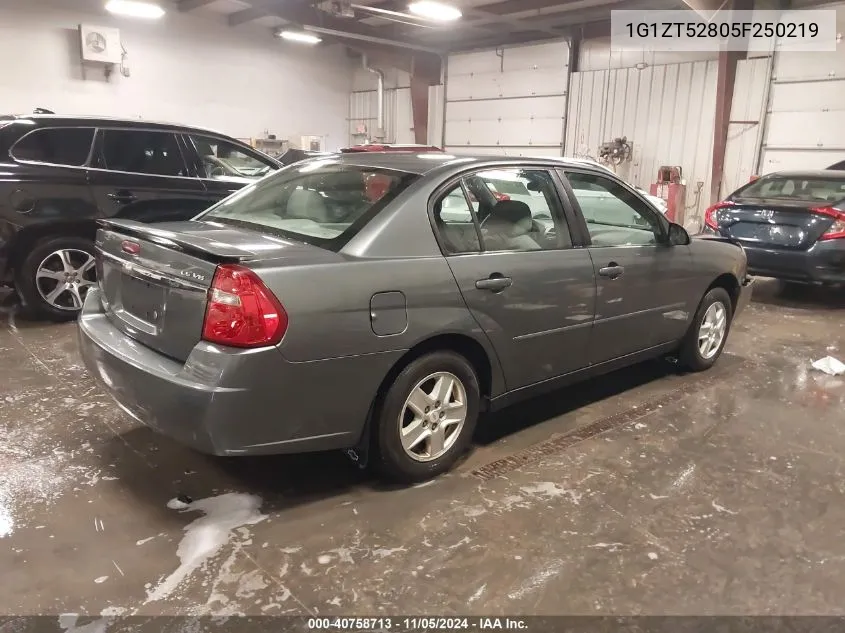 2005 Chevrolet Malibu Ls VIN: 1G1ZT52805F250219 Lot: 40758713