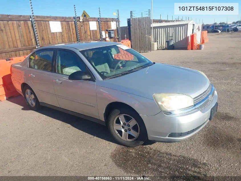 2005 Chevrolet Malibu Ls VIN: 1G1ZT54815F107308 Lot: 40758863