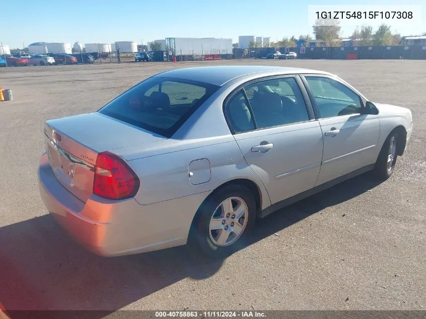 2005 Chevrolet Malibu Ls VIN: 1G1ZT54815F107308 Lot: 40758863