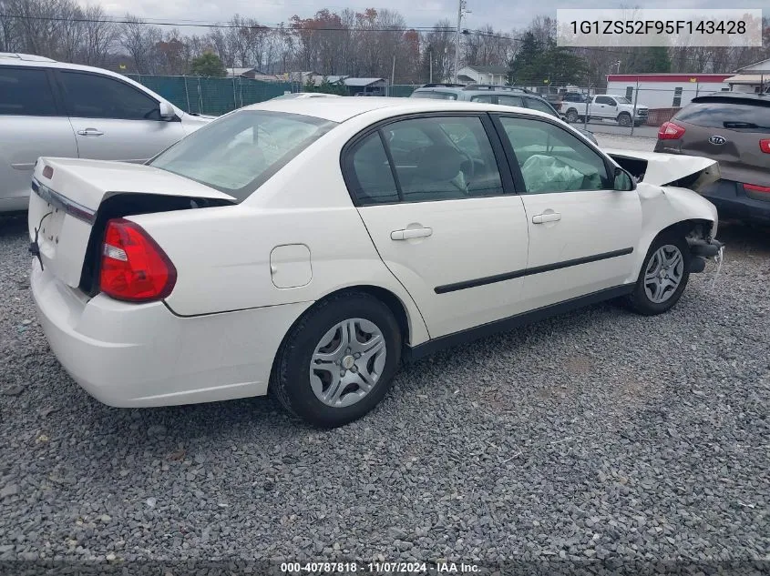 1G1ZS52F95F143428 2005 Chevrolet Malibu