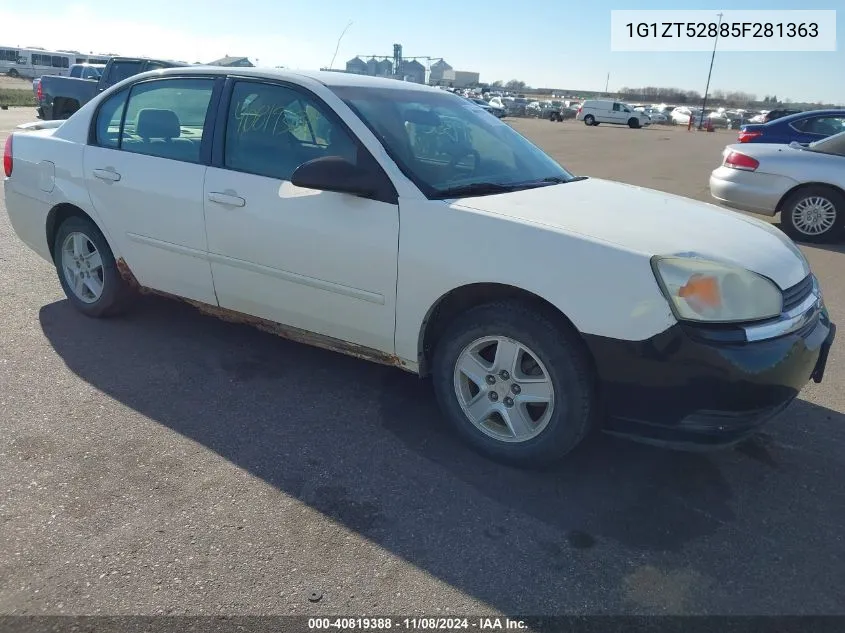 2005 Chevrolet Malibu Ls VIN: 1G1ZT52885F281363 Lot: 40819388