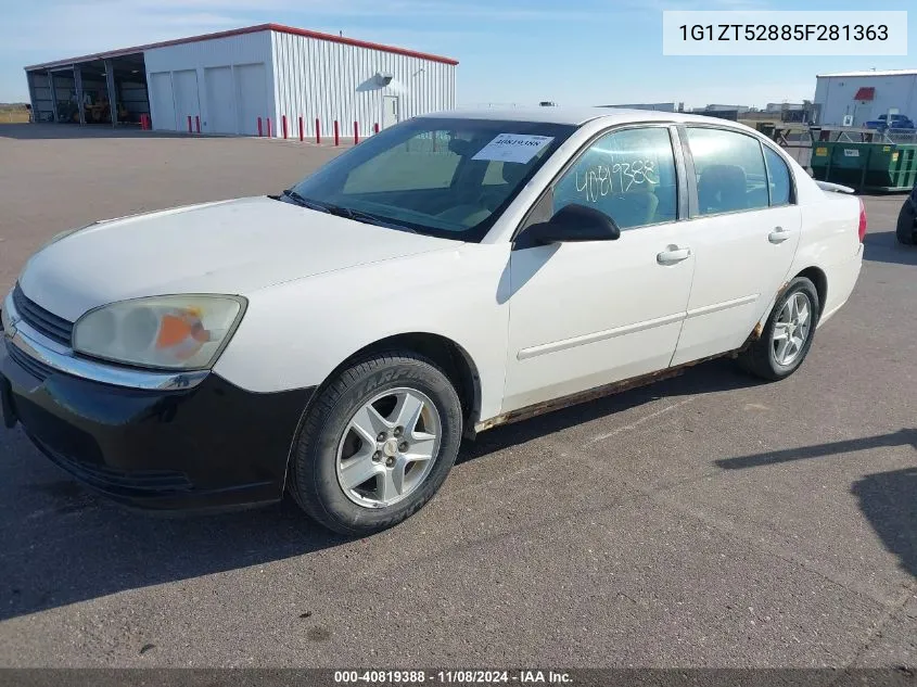 2005 Chevrolet Malibu Ls VIN: 1G1ZT52885F281363 Lot: 40819388