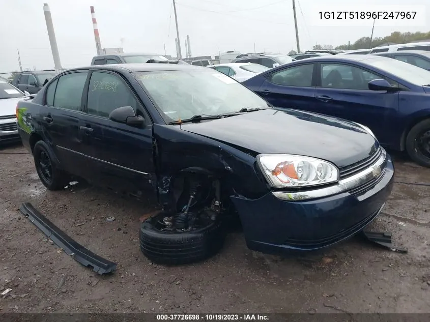 2006 Chevrolet Malibu Lt VIN: 1G1ZT51896F247967 Lot: 37726698