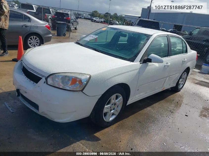 1G1ZT51886F287747 2006 Chevrolet Malibu Lt