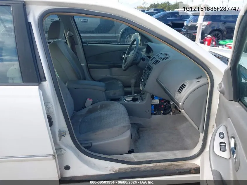 1G1ZT51886F287747 2006 Chevrolet Malibu Lt