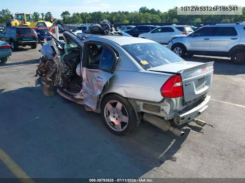 2006 Chevrolet Malibu Ss VIN: 1G1ZW53126F186341 Lot: 39793825