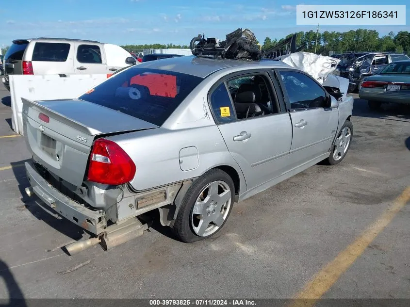 2006 Chevrolet Malibu Ss VIN: 1G1ZW53126F186341 Lot: 39793825