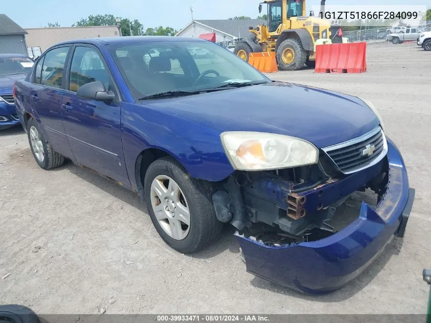 2006 Chevrolet Malibu Lt VIN: 1G1ZT51866F284099 Lot: 39933471