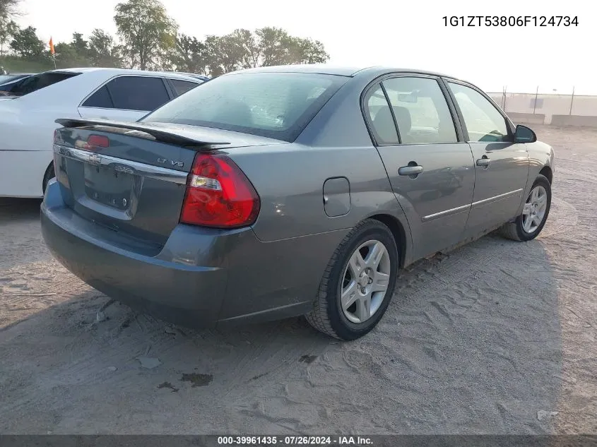 2006 Chevrolet Malibu Lt VIN: 1G1ZT53806F124734 Lot: 39961435