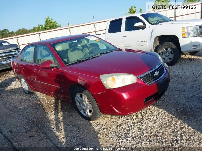 2006 Chevrolet Malibu Lt VIN: 1G1ZT51F86F199165 Lot: 39966204