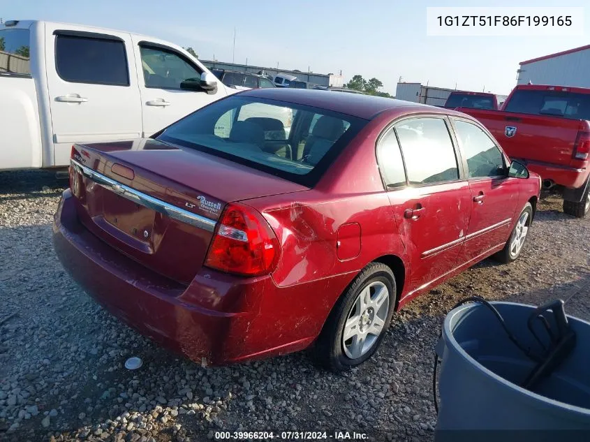 2006 Chevrolet Malibu Lt VIN: 1G1ZT51F86F199165 Lot: 39966204