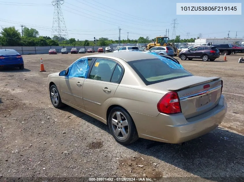 2006 Chevrolet Malibu Ltz VIN: 1G1ZU53806F219145 Lot: 39971492