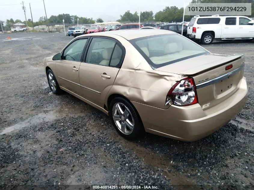 2006 Chevrolet Malibu Ltz VIN: 1G1ZU53876F294229 Lot: 40014291