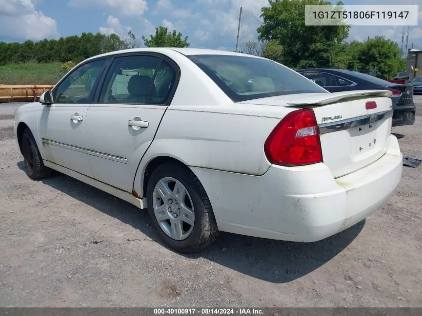 1G1ZT51806F119147 2006 Chevrolet Malibu Lt