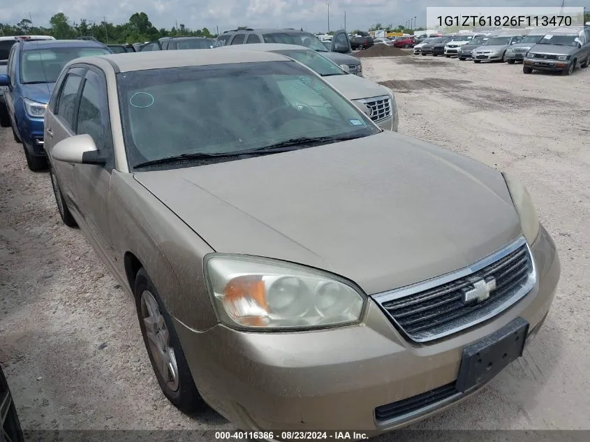 2006 Chevrolet Malibu Maxx Lt VIN: 1G1ZT61826F113470 Lot: 40116386