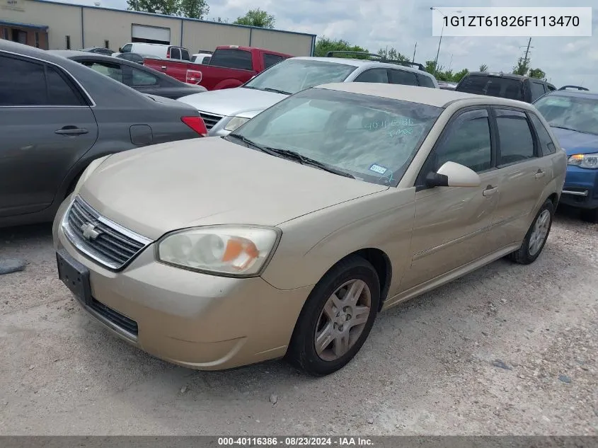 2006 Chevrolet Malibu Maxx Lt VIN: 1G1ZT61826F113470 Lot: 40116386