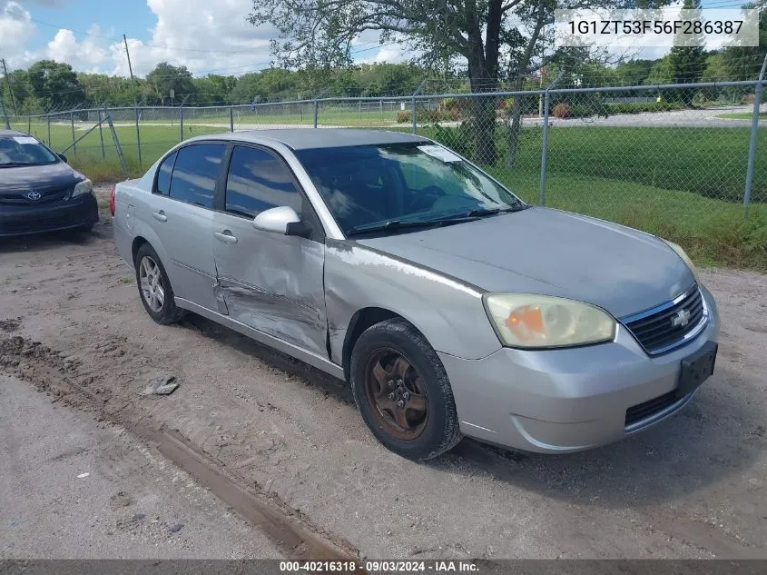 2006 Chevrolet Malibu Lt VIN: 1G1ZT53F56F286387 Lot: 40216318