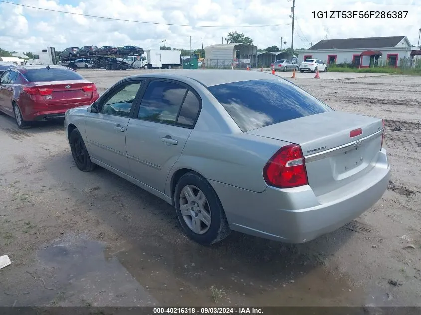 2006 Chevrolet Malibu Lt VIN: 1G1ZT53F56F286387 Lot: 40216318