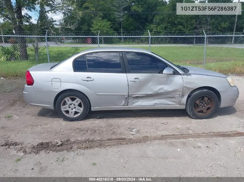 2006 Chevrolet Malibu Lt VIN: 1G1ZT53F56F286387 Lot: 40216318