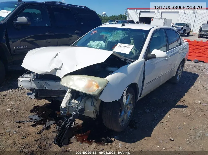 2006 Chevrolet Malibu Ltz VIN: 1G1ZU53806F235670 Lot: 40220186