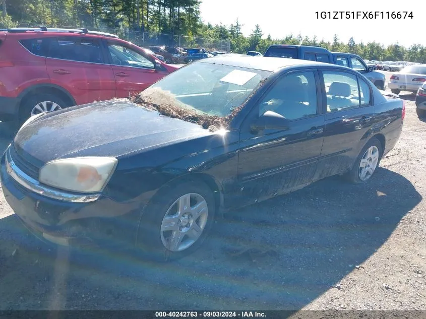 1G1ZT51FX6F116674 2006 Chevrolet Malibu Lt