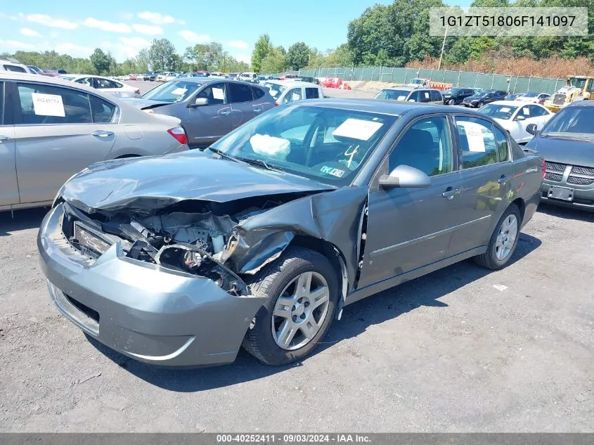 2006 Chevrolet Malibu Lt VIN: 1G1ZT51806F141097 Lot: 40252411